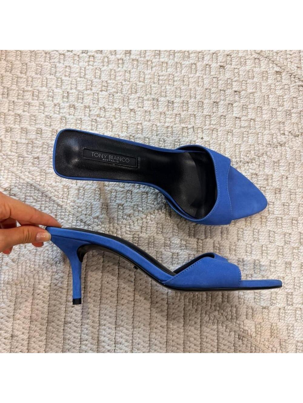 Tony Bianco Hallie Sandal in Lapis Nubuck